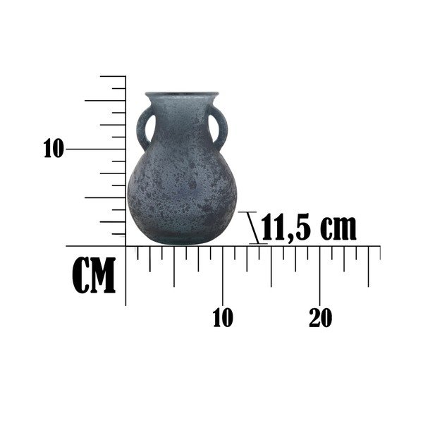 Vază din sticlă reciclată Mauro Ferretti Anfora, ⌀ 11,5 cm, albastru-image-1