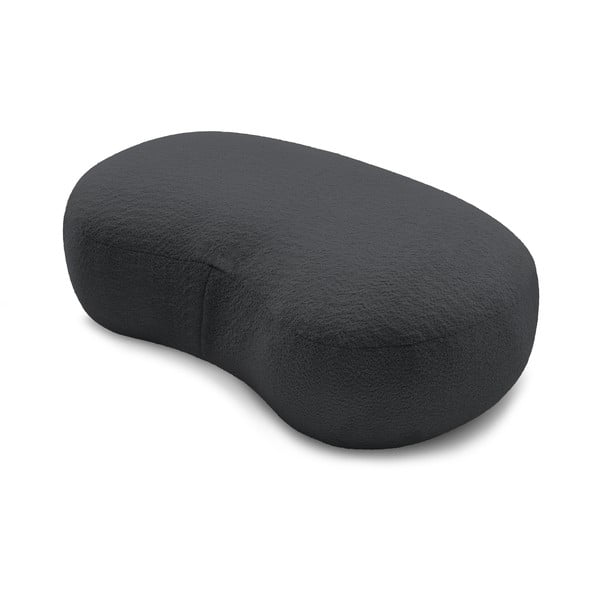 Puf din stofă bouclé gri închis Saint-Germain – Bobochic Paris-image-4