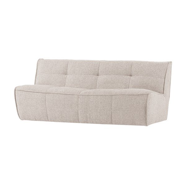 Canapea bej cu tapițerie din țesătură bouclé 204 cm Cluster – vtwonen-image-2