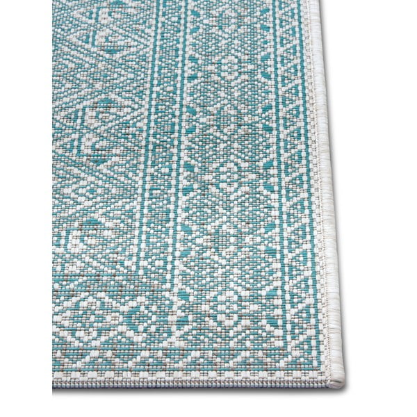 Covor adecvat pentru exterior NORTHRUGS Cuadrado, 70 x 300 cm, turcoaz - bej-image-2