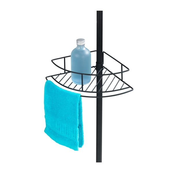 Raft telescopic de colț pentru cabina de duș Wenko Dolcedo, 23 x 31 cm, negru-image-4