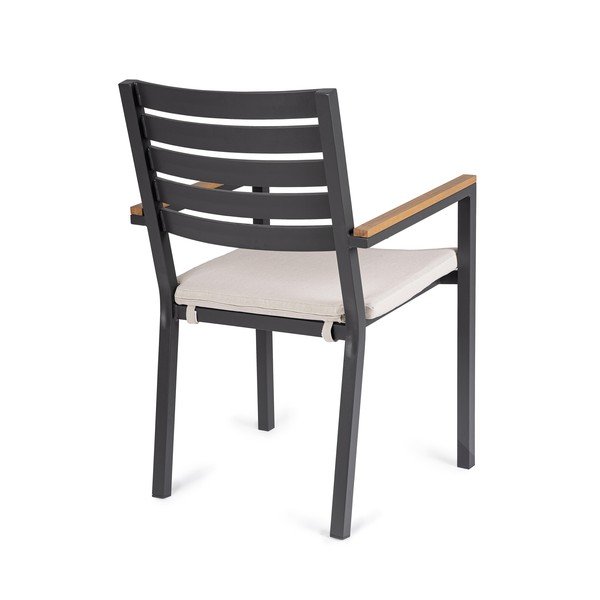 Scaun de grădină gri antracit din metal Henna – Bizzotto-image-4