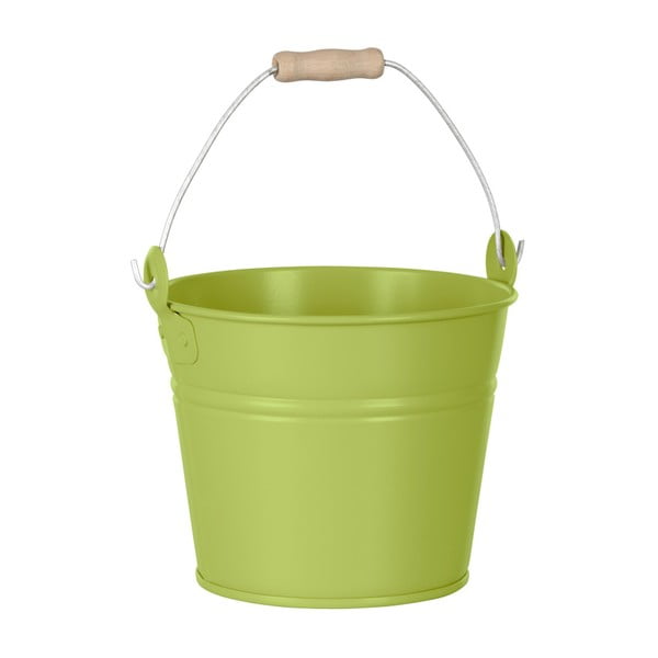 Gălețică decorativă Butlers Zinc Bucket,⌀ 16 cm, verde