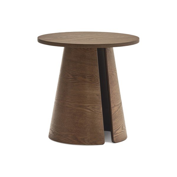 Măsuță auxiliară rotundă cu aspect de lemn de frasin ø 50 cm Cep – Teulat-image-1