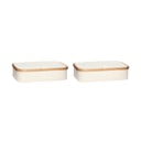 Set 2 organizatoare textile Hübsch Bamboo, bej