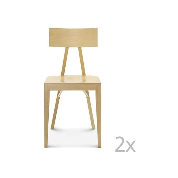 Set 2 scaune de lemn Fameg Caja