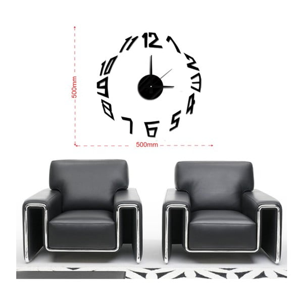 Ceas de perete autocolant Mauro Ferretti Basic, ⌀ 50 cm-image-1