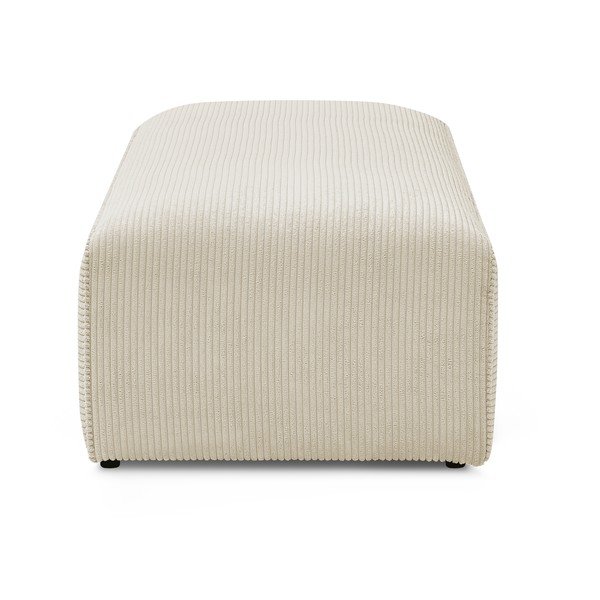 Taburet modular bej cu tapițerie din catifea reiată Megeve – Bobochic Paris-image-3