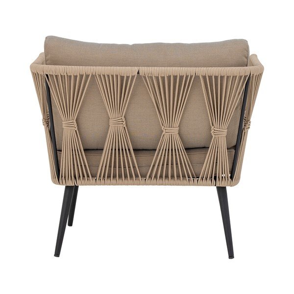 Fotoliu de grădină bej capitonat Pavone – Bloomingville-image-3