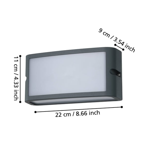 Corp de iluminat pentru exterior LED de perete (înălțime 11 cm) CAMARDA – EGLO-image-2