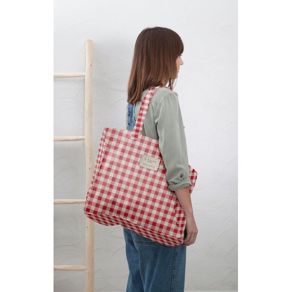 Geantă textilă Really Nice Things Really Nice Things Bag Red Vichy-image-1