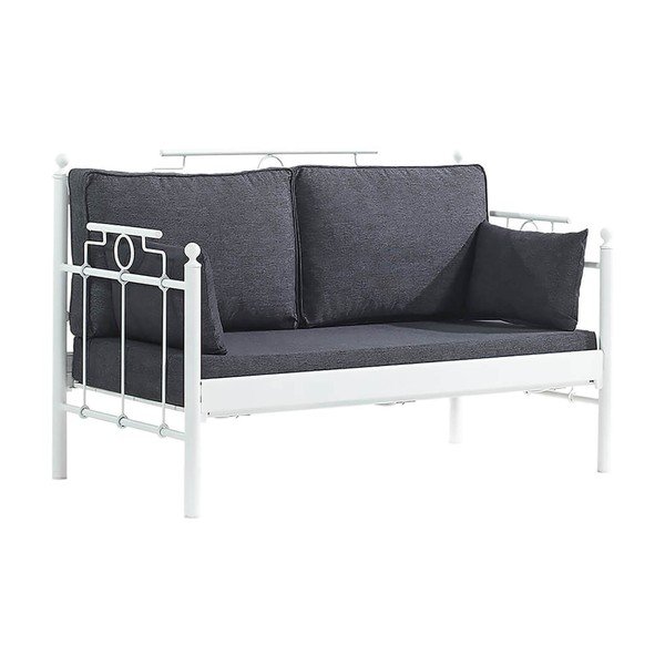 Set mobilier de grădină alb/gri închis pentru patru persoane Hatkus – Floriane Garden-image-3