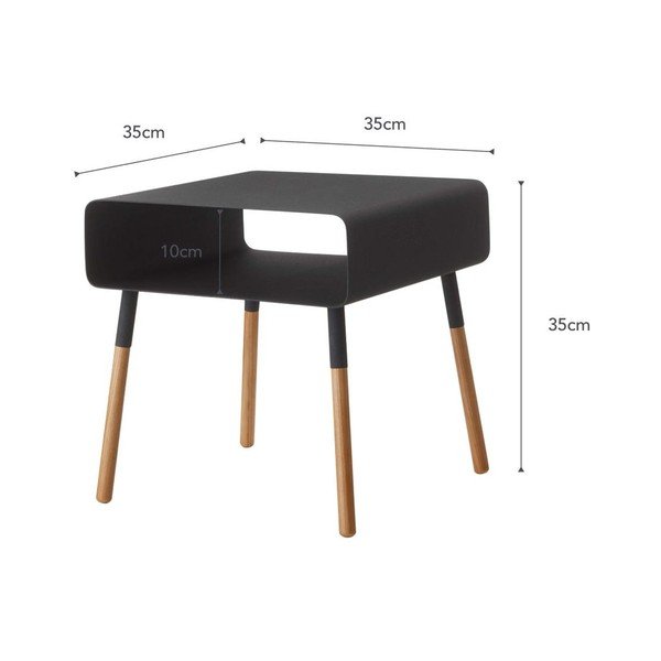 Masă auxiliară YAMAZAKI Plain, înălțime 35 cm, negru-image-4