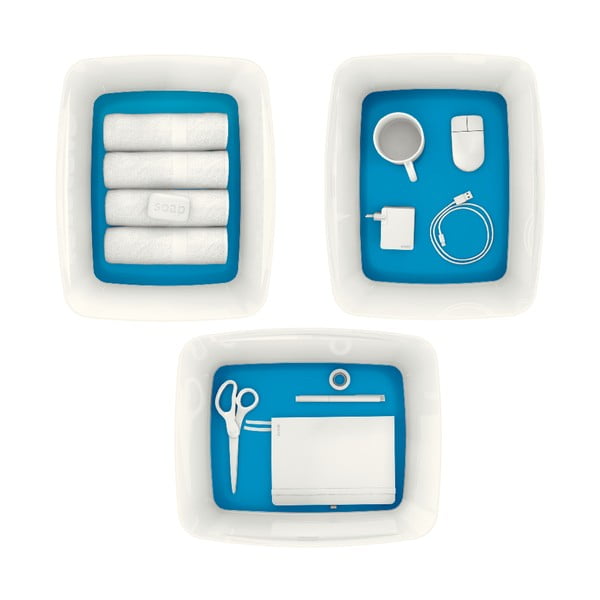 Cutie de depozitare albă/albastră din plastic cu capac 32x38.5x20 cm MyBox – Leitz-image-2