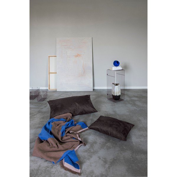 Pătură burgundy/albastră din bumbac reciclat pentru TV 130x175 cm Studio – Mette Ditmer Denmark-image-3