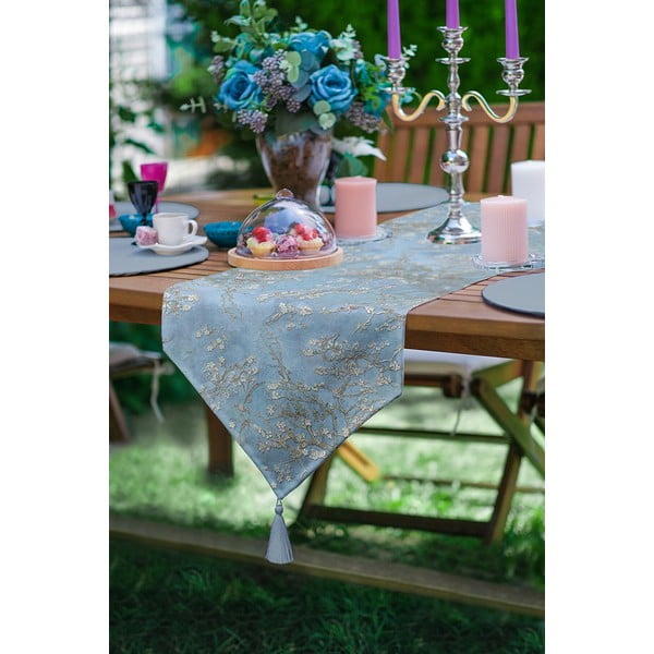 Napron de masă 45x140 cm Blue Spring – Minimalist Cushion Covers-image-2