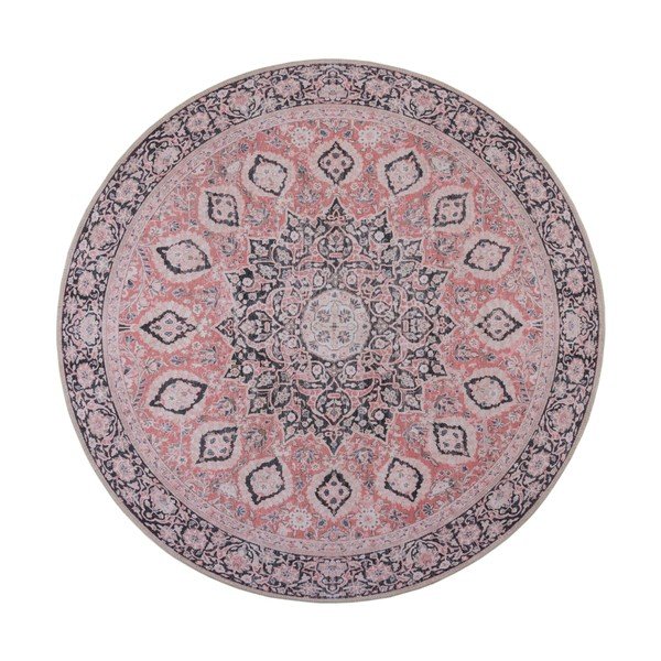 Covor roz lavabil rotund ø 180 cm Somerton - Flair Rugs-image-2