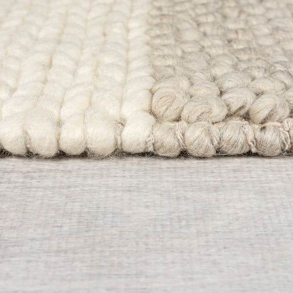 Covor tip traversă bej țesut manual din amestesc de lână 60x230 cm Minerals Patchwork – Flair Rugs-image-4
