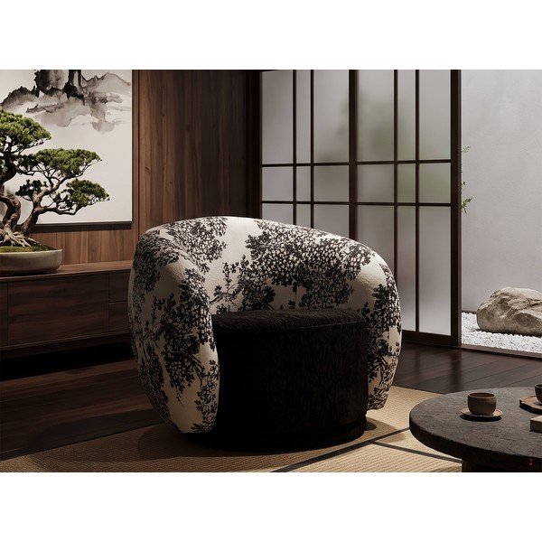 Fotoliu alb-negru Oriental Style – Mauro Ferretti-image-1