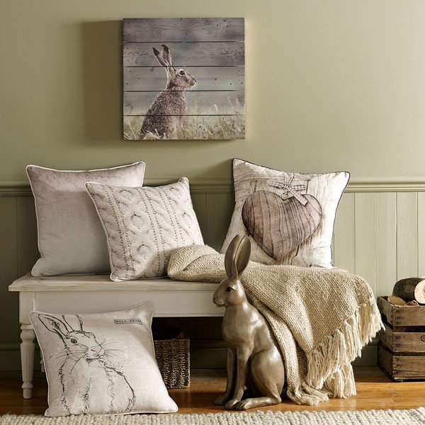 Tablou din lemn Graham & Brown Hare, 50 x 50 cm-image-1
