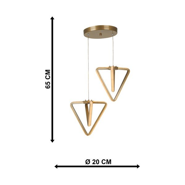 Lustră bronz LED din metal ø 20 cm Baris – Squid Lighting-image-4