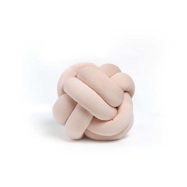 Pernă decorativă Knot, ⌀ 25 cm, roz deschis