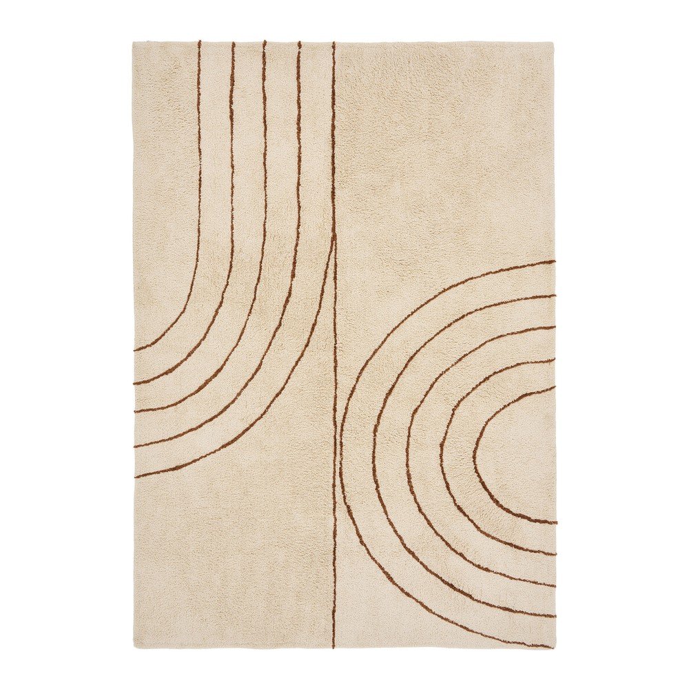 Covor bej din amestec de bumbac 160x230 cm Tampa – House Nordic