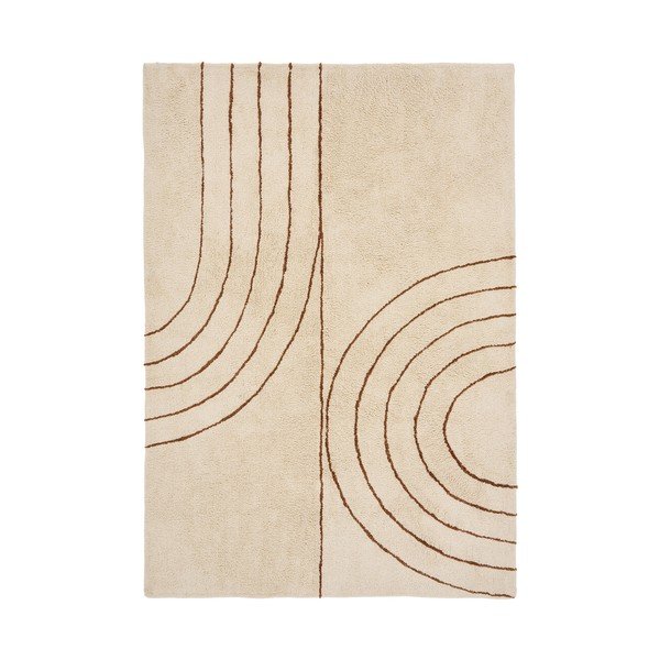 Covor bej din amestec de bumbac 160x230 cm Tampa – House Nordic