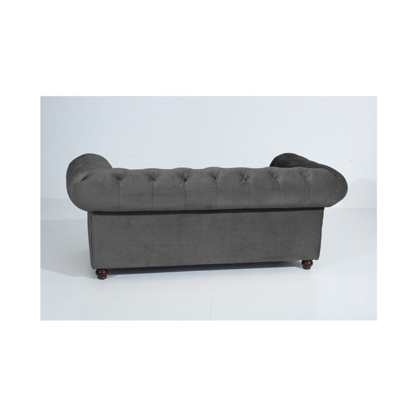 Canapea Max Winzer Orleans Velvet, 196 cm, gri antracit-image-3