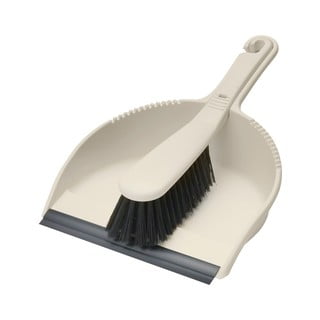 Set faraș și mătură cu cap dur Addis, crem