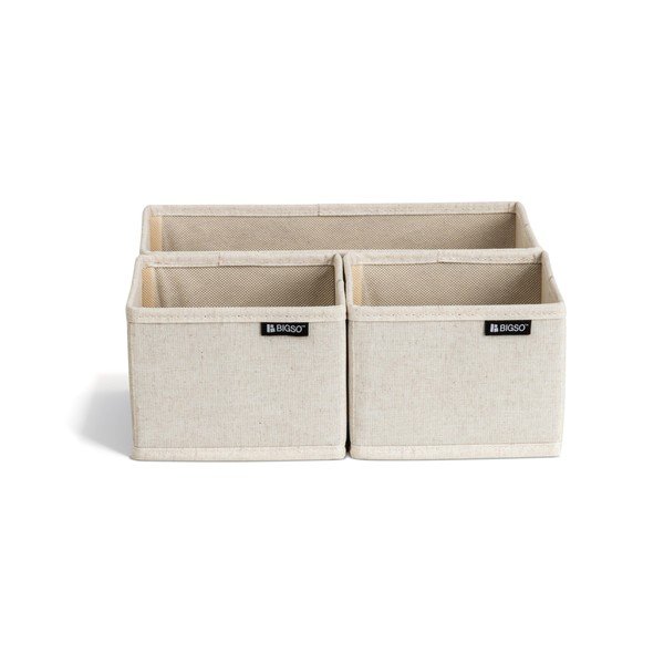Organizatoare pentru sertare 3 buc. din material textil Soft Storage – Bigso