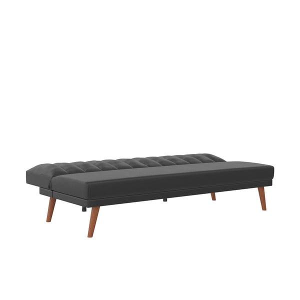 Canapea extensibilă neagră din imitație de piele 173 cm Brittany - Novogratz-image-3