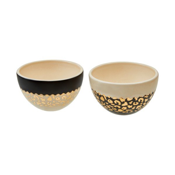 Boluri mici crem-auriu 2 buc. din gresie 180 ml London – Premier Housewares-image-3