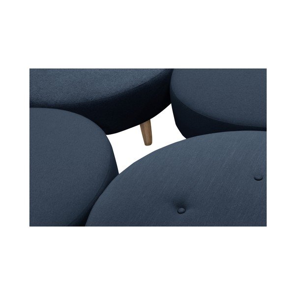 Pouf/ măsuță Helga Interiors Nolan, albastru închis-image-3