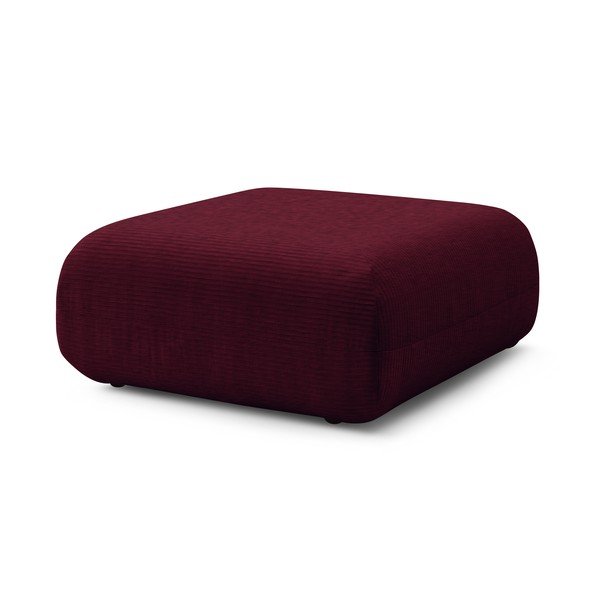Taburet burgundy cu tapițerie din catifea reiată Lecomte – Bobochic Paris-image-3