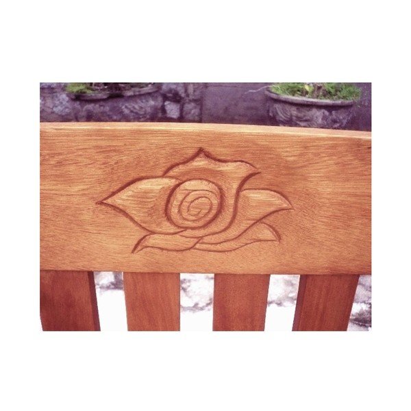 Bancă de grădină maro din lemn masiv Harland – Garden Pleasure-image-1