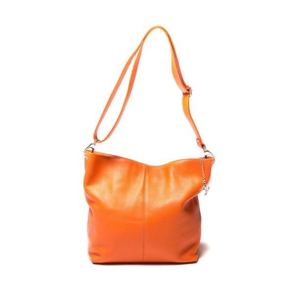 Geantă din piele Luisa Vannini Gilliana, portocaliu-image-4