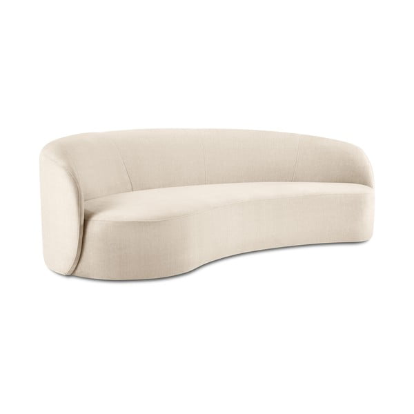 Canapea asimetrică din catifea Mazzini Sofas Debbie, colț stânga, bej-image-2