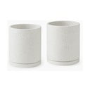 Set 2 ghivece Bonami Selection Terrazzo, ø 26 cm, alb