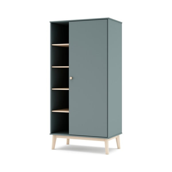 Șifonier de copii verde prăfuit 90x180x52 cm Esteban – Marckeric-image-4