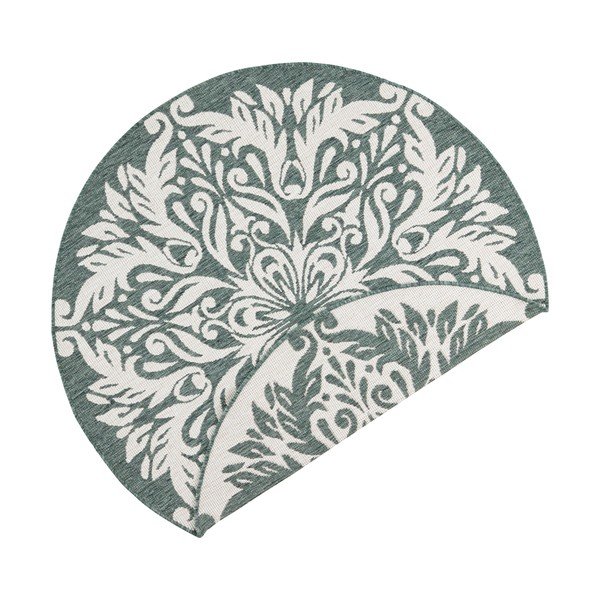 Covor adecvat pentru exterior NORTHRUGS Madrid, ⌀ 140 cm, verde-crem-image-2