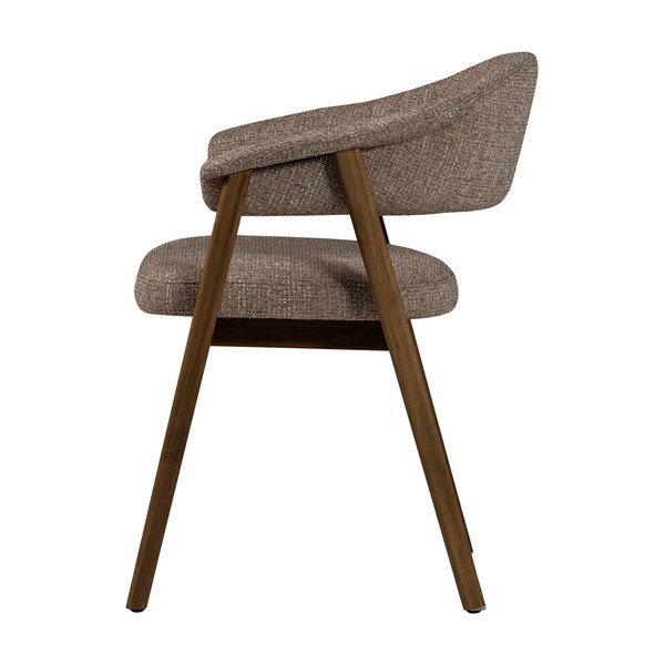 Scaun de dining maro cu cotiere tapițat Tunar – WOOOD-image-3