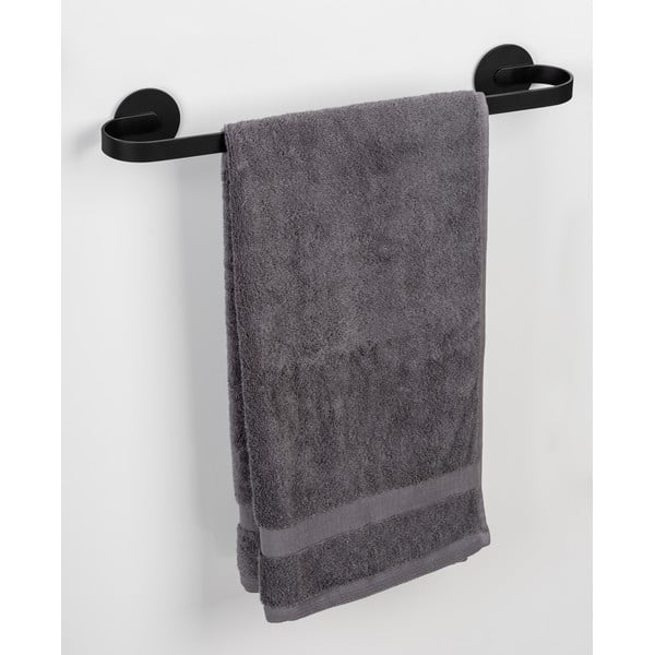 Suport pentru prosoape negru mat autoadeziv din metal Bivio – Wenko-image-1