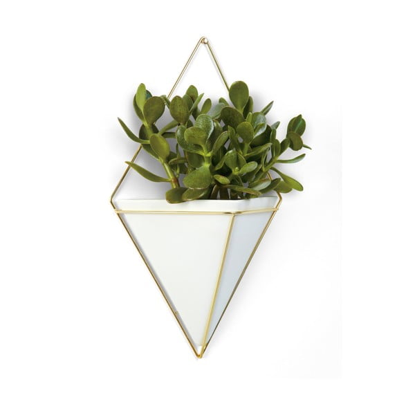 Ghiveci suspendat din ceramică și cadru auriu Umbra Trigg-image-3