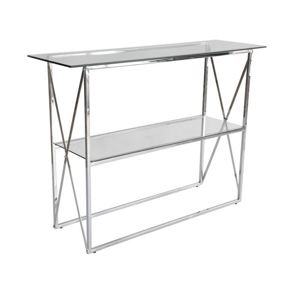 Măsuță tip consolă cu structură cromată RGE Cross, lungime 110 cm-image-1