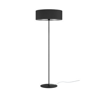 Lampadar cu detaliu argintiu Sotto Luce Tres XL, ⌀ 45 cm, negru