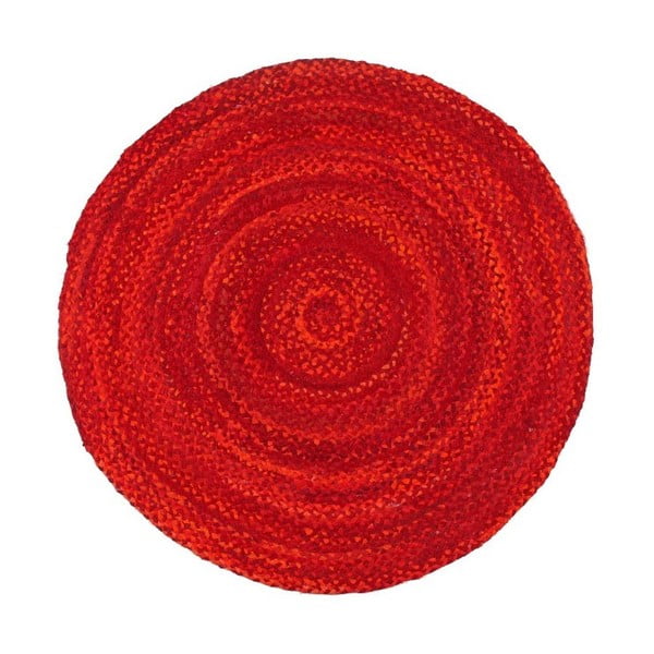 Covor din bumbac Eco Rugs, Ø 150 cm, roșu