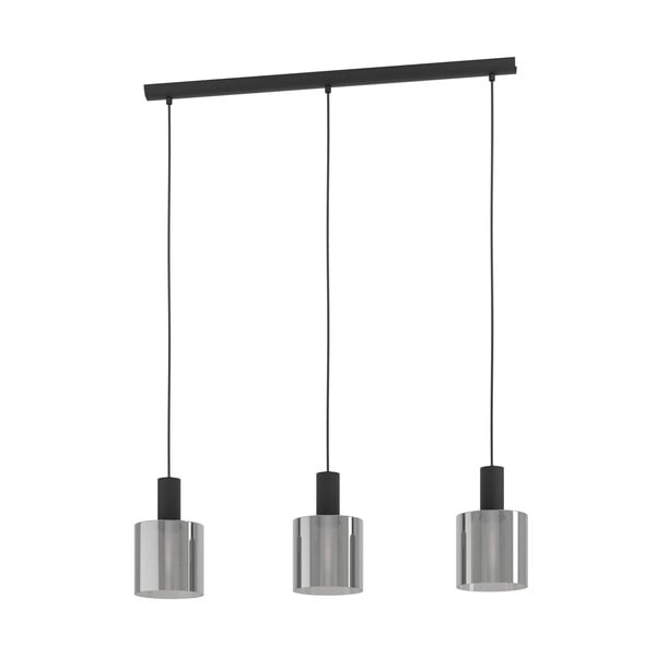 Lustră neagră cu abajur din sticlă GOROSIBA – EGLO