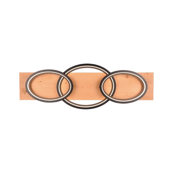 Plafonieră neagră-maro LED cu intensitate reglabilă 33x97 cm Barca – Trio-image-3