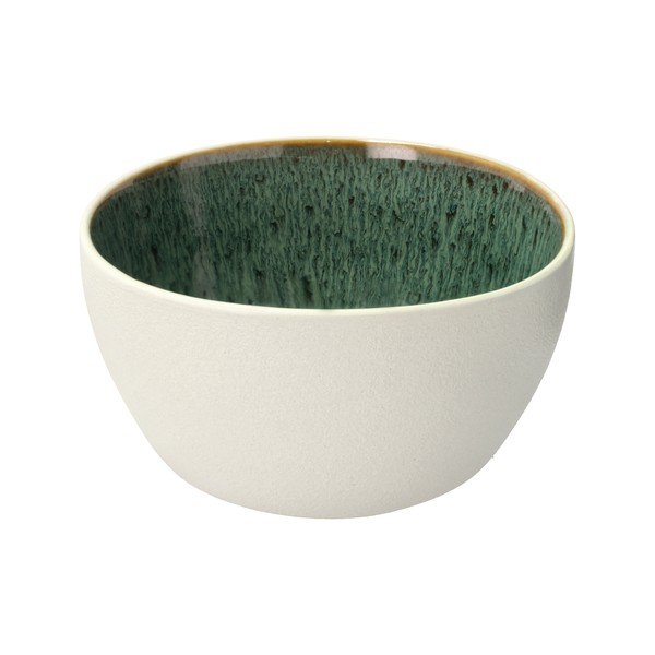 Bol alb/verde din gresie 400 ml Gastro White/Green – Bitz